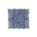Blue Cashmere Ornament Scarf with Beige Edge