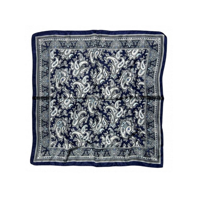 Pañuelo Azul Marino con Cachemire