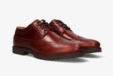 Brown Chopped Lace-Up Shoe