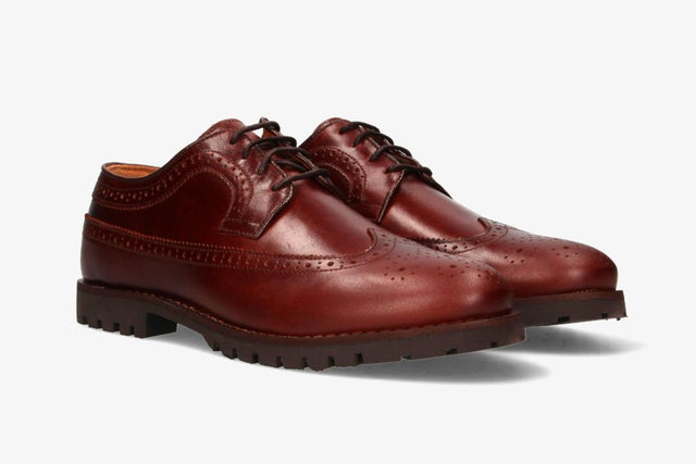 Brown Chopped Lace-Up Shoe