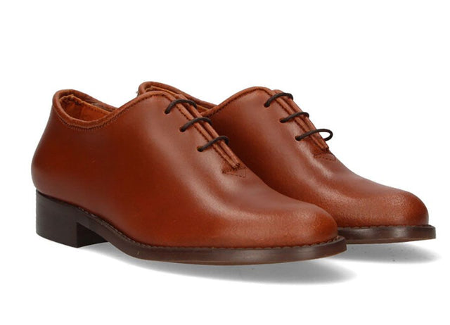Zapato niño inglés para polaina cuero viejo Valverde del Camino