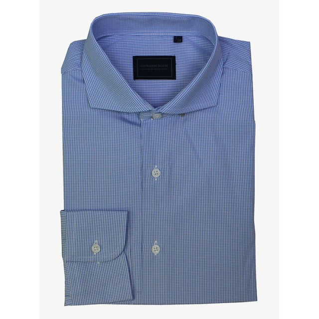 Camisa Vestir Vichy Celeste