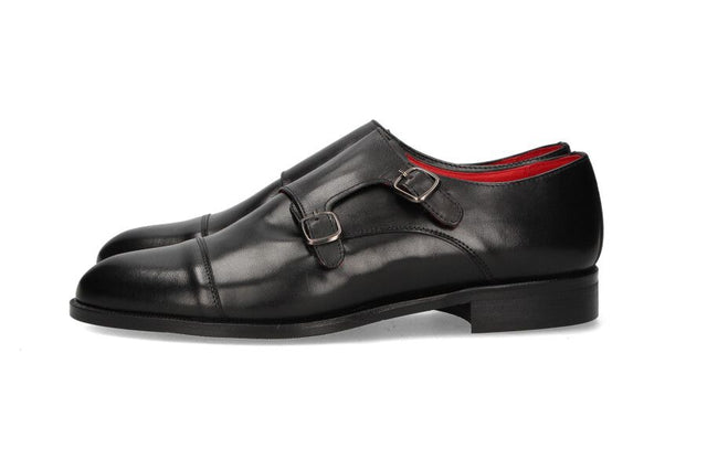 Zapato Doble Hebilla Negro