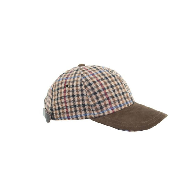 Brown Checkered Baseball Cap