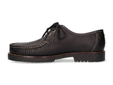 Black Lace-Up Moccasin