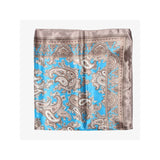 Pañuelo Cachemire Beige Fondo Turquesa