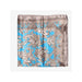 Pañuelo Cachemire Beige Fondo Turquesa
