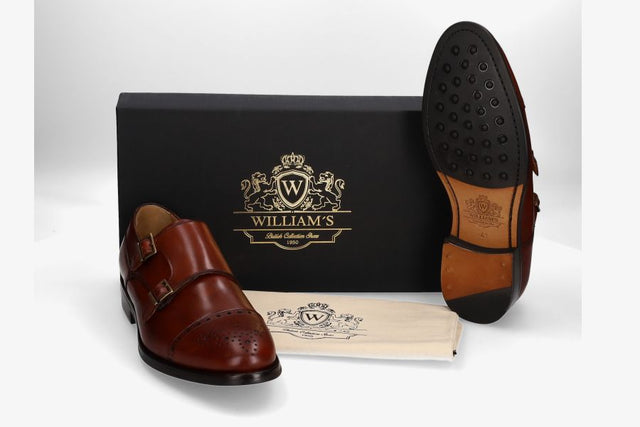 Monkstrap leather skin