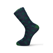 CHAUSSETTE À MOTIF DE TÊTE DE MORT BLEUE