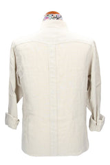 Camisa Cubana Beige Lino