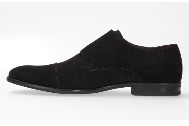 Navy Double Buckle Shoe