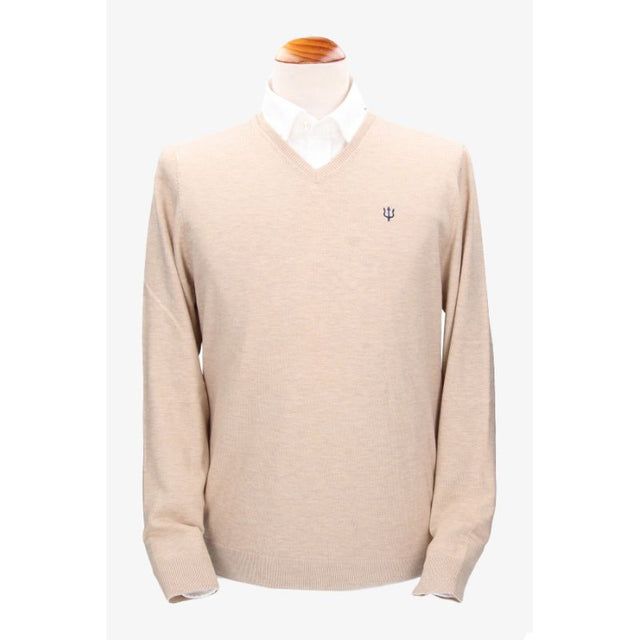 Jersey Cuello Pico Camel