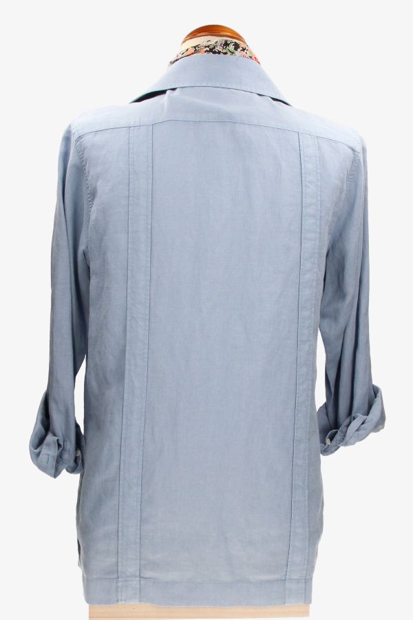 Camisa Cubana Azul Claro