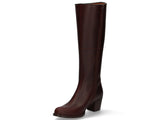 Bota Campera Cremallera Tacón Café Valverde del Camino
