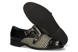 Copete Dos Hebillas Antik Negro-Pata de Gallo Negro