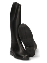 Bota hípica de goma negra sin forro