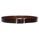 Black-Leather Reversible Belt