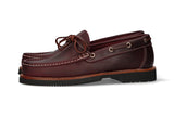 Mocasin con lazos burdeos