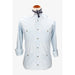 Camisa Cubana Rayas Celestes