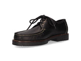 Black Lace-Up Moccasin