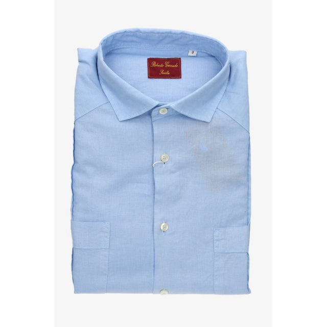 Camisa Cubana Celeste