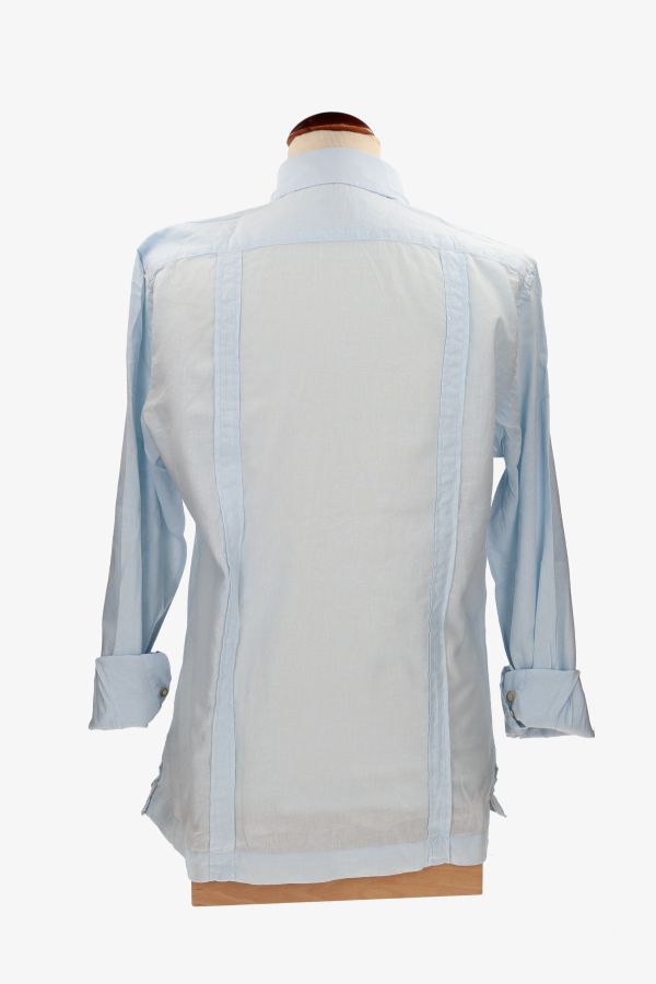 Light Blue Linen Cuban Shirt