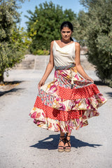 Falda Pareo Roja