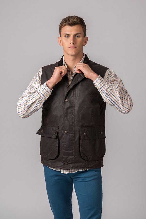 Chaleco Encerado York Gilet Marrón