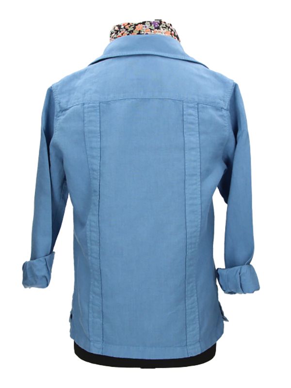 Camisa Cubana Niño Azul Añil