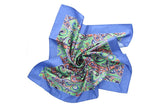 Blue Scarf with Fish Background