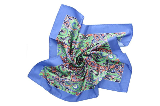 Blue Scarf with Fish Background