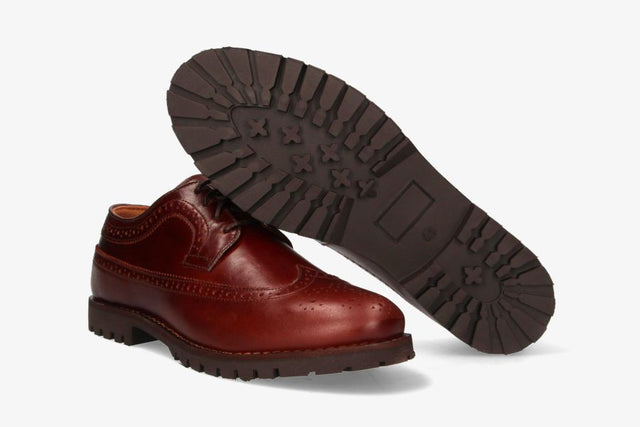 Brown Chopped Lace-Up Shoe
