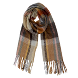 Bufanda Cuadros Tonos Camel
