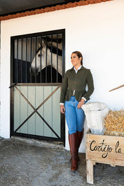 TAVIRA GREEN SUEDE JACKET