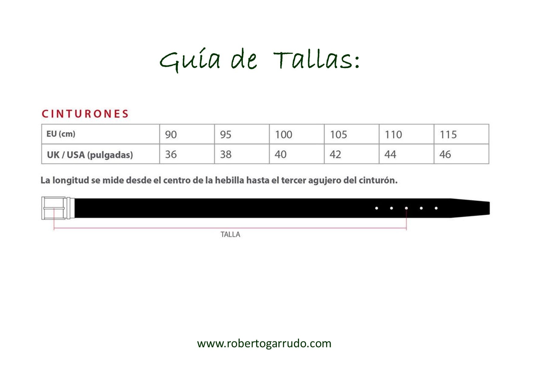 Guía de Tallas