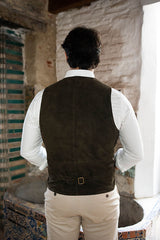 Chaleco piel vuelta verde