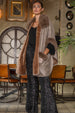 ELEGANT BROWN FUR PONCHO