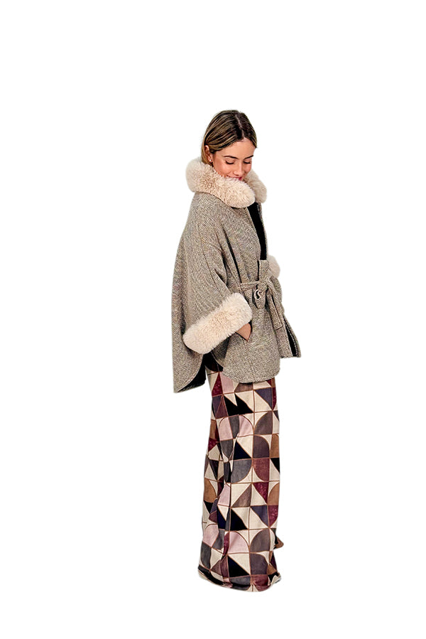 PONCHO CAPA MEZCLILLA GRIS