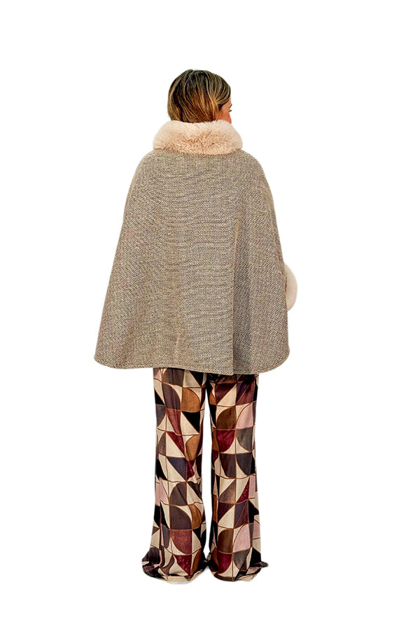 PONCHO CAPA MEZCLILLA GRIS