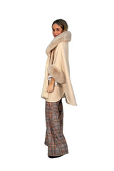 PONCHO CAPA PELO BEIGE