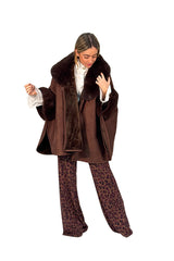 PONCHO CAPA PELO MARRON