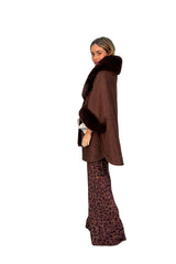 PONCHO CAPA PELO MARRON