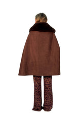 PONCHO CAPA PELO MARRON