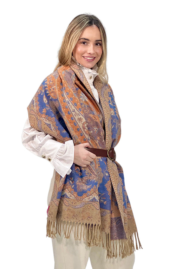 PASMINA MULTICOLOR AZUL