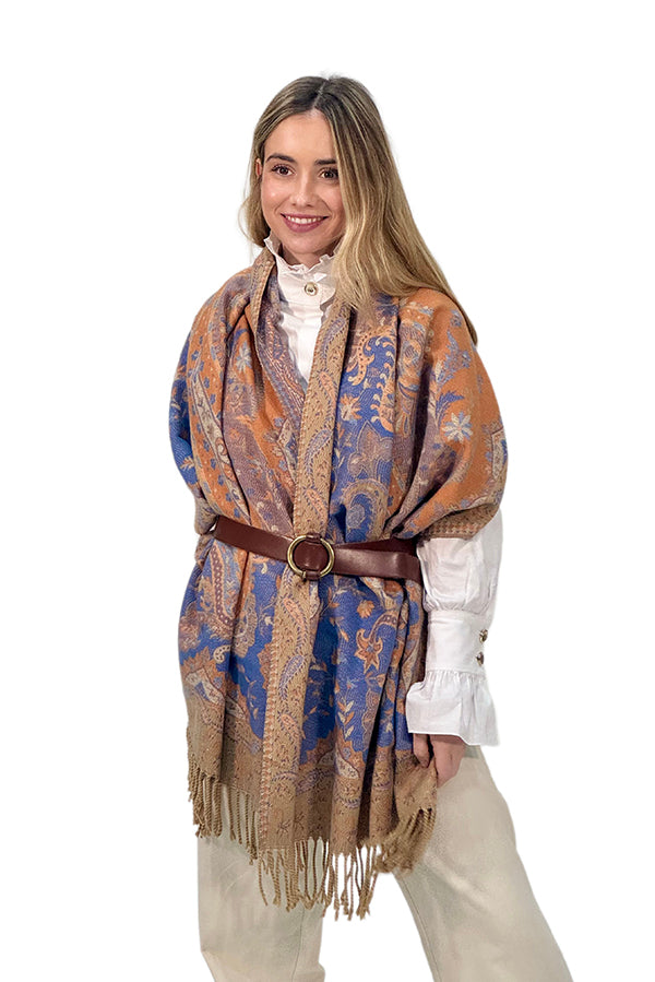 PASMINA MULTICOLOR AZUL