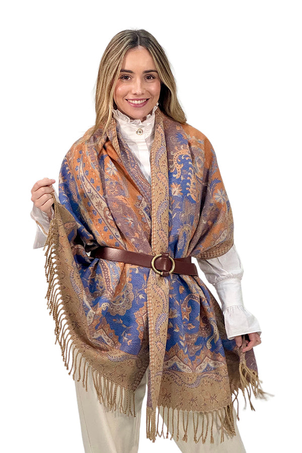 PASMINA MULTICOLOR AZUL