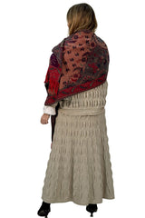 PASMINA MULTICOLOR ROJO