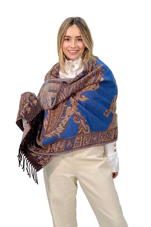 PASMINA CACHEMIRA AZUL