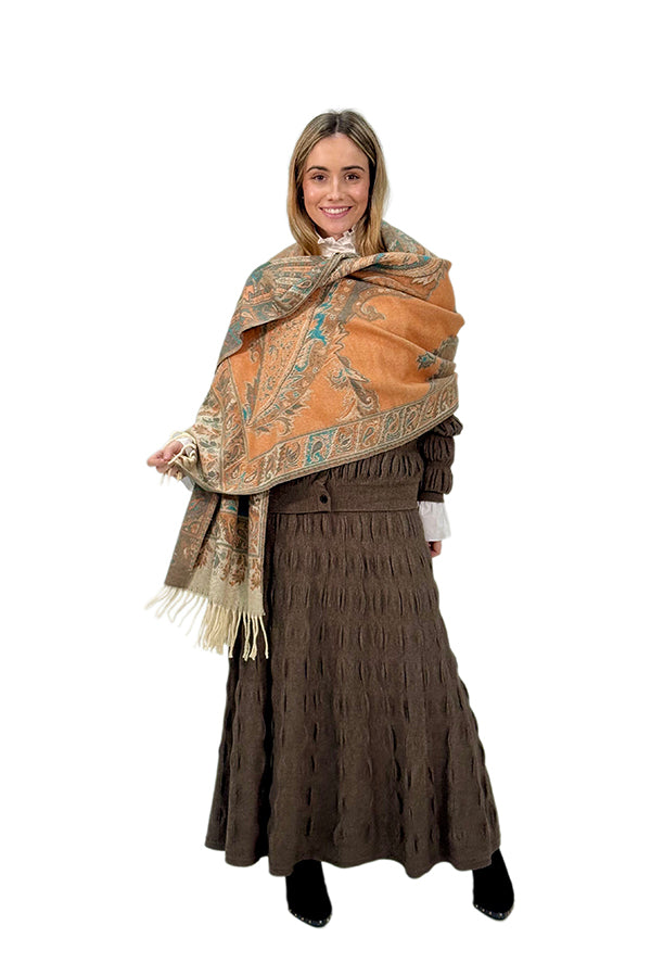 PASMINA CACHEMIRA VERDE AGUA