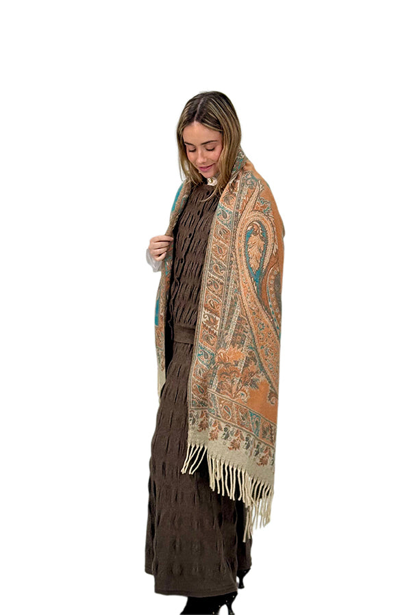 PASMINA CACHEMIRA VERDE AGUA